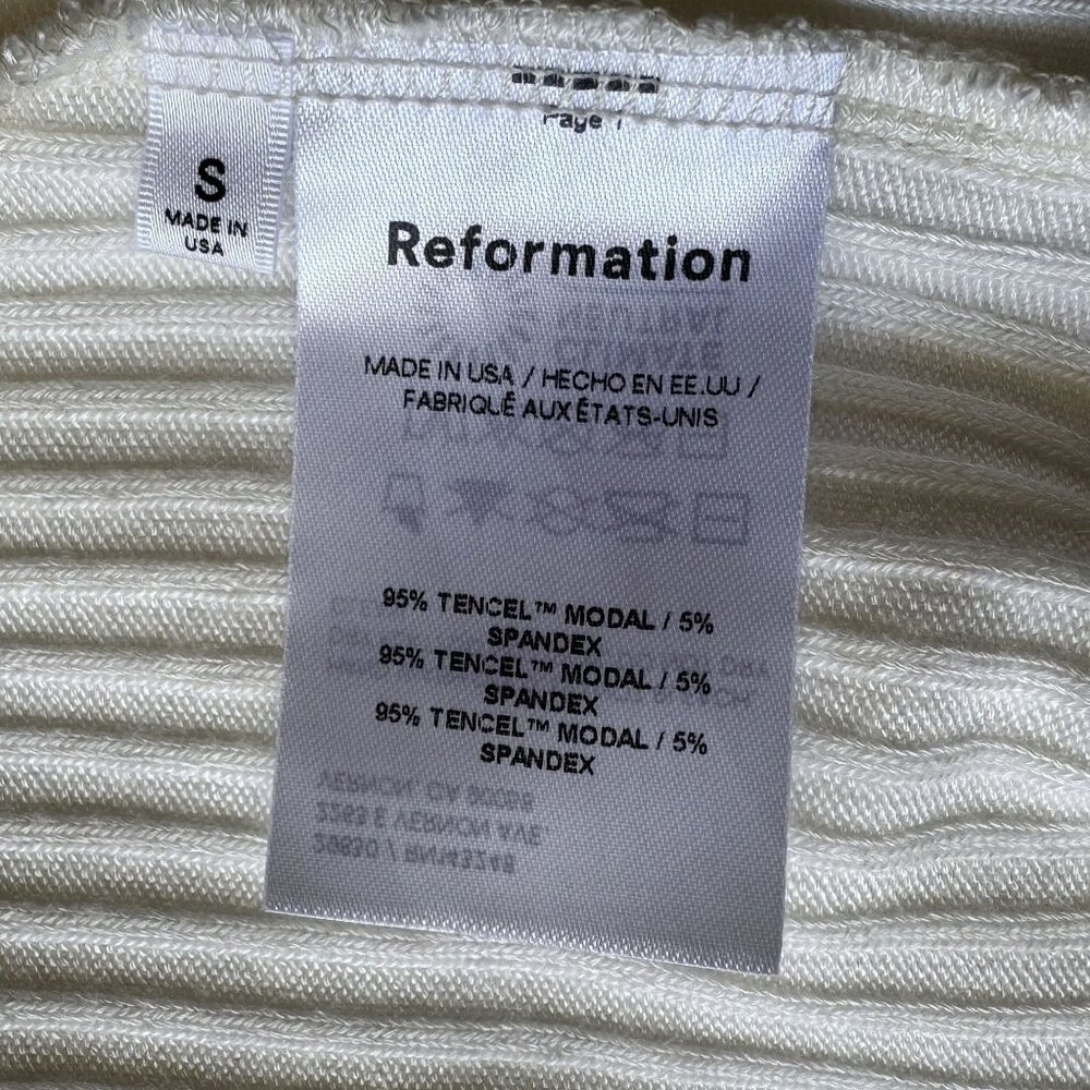 Reformation Cream Gellar Ruffle Top - Picture 4 of 7